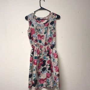 Floral silk dress